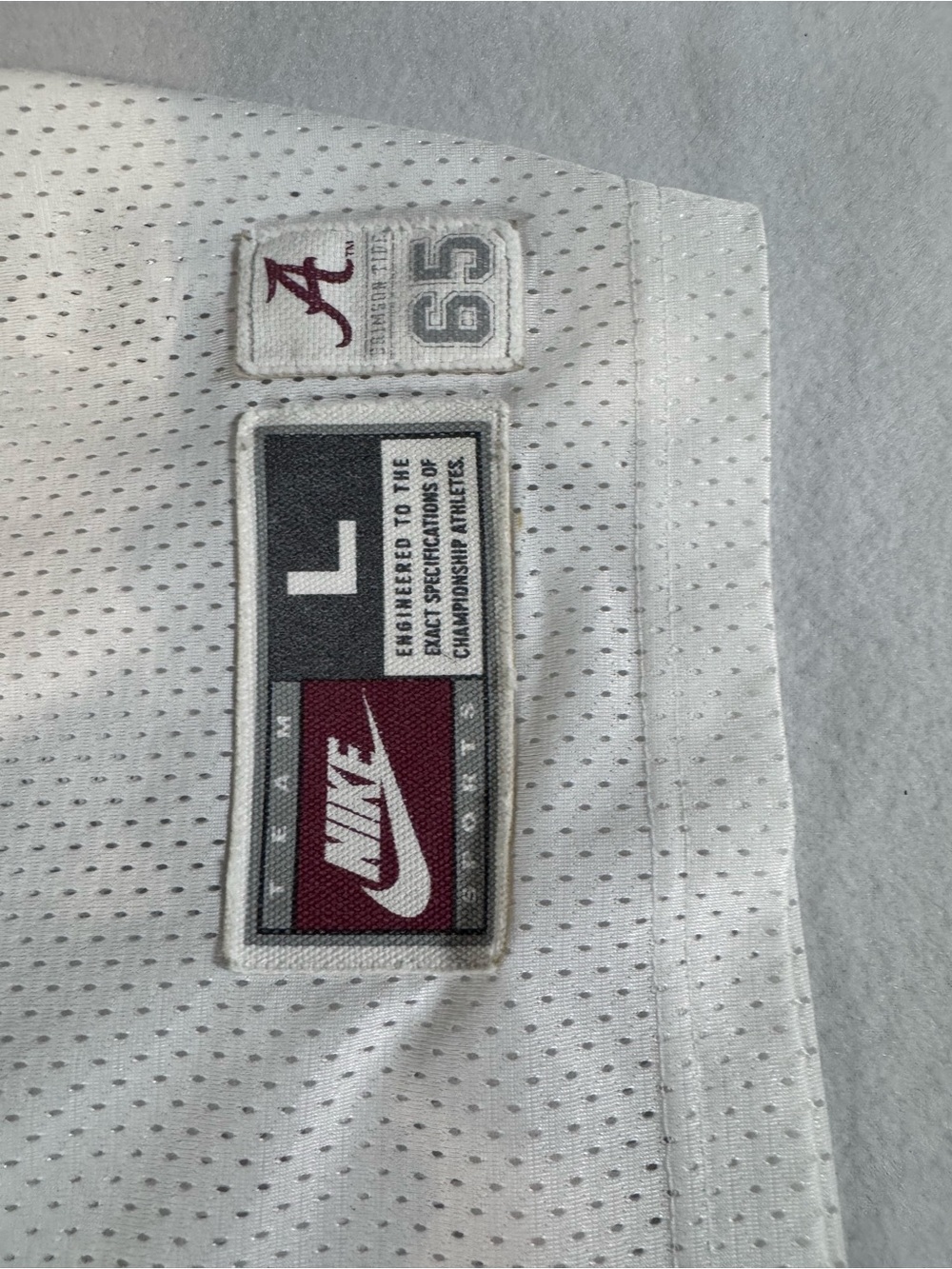Nike White Football Jersey with Maroon Number 12 & STABLER - Picture 3 of 3